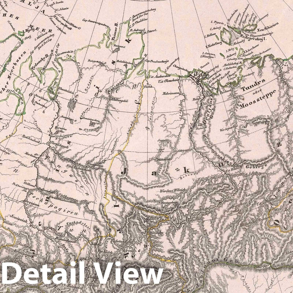 Historic Map : Russia, Asiatisches Russland, 1847 Atlas , Vintage Wall Art