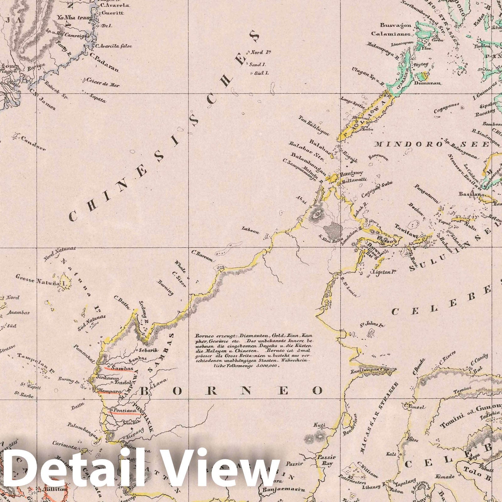 East Indies, Philippines, and Indonesia 1847 Historical Map Print