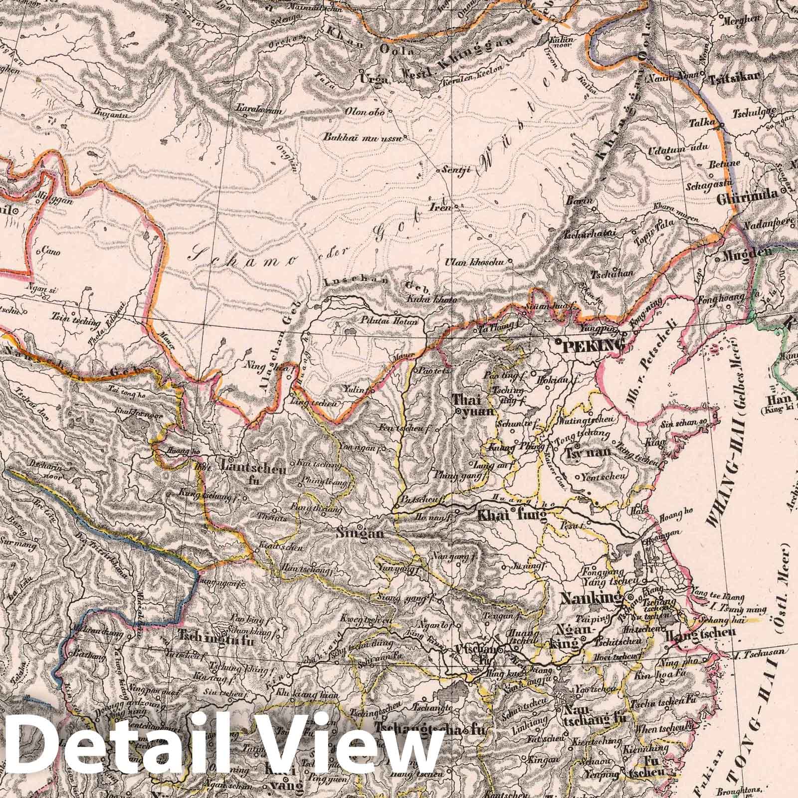 China and Japan, 1847 - Historical Map Print