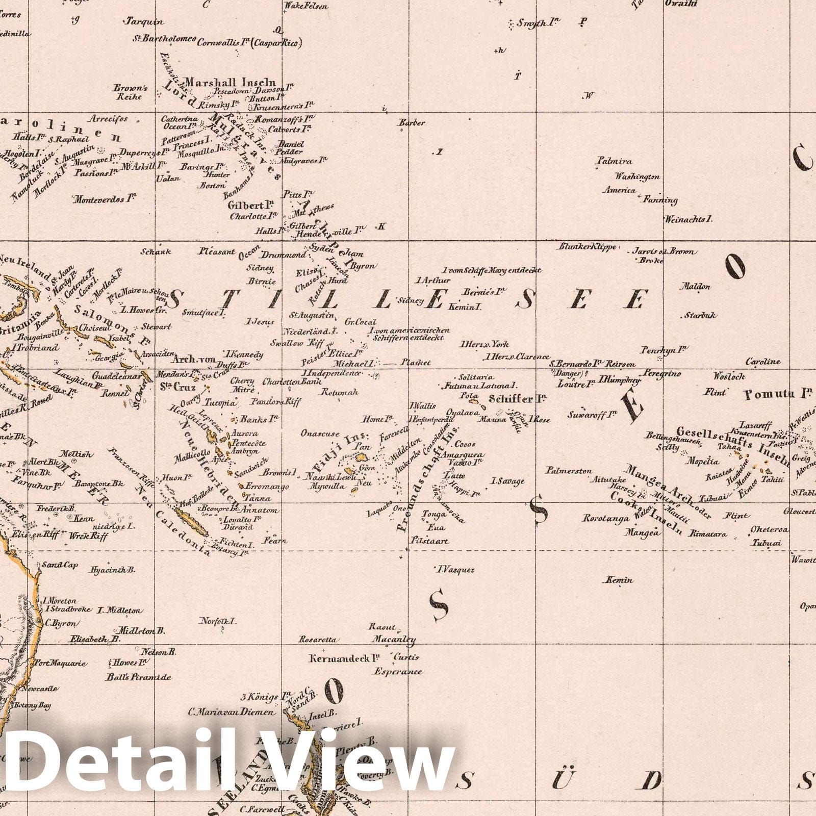 Australia 1847 Historical Map Print