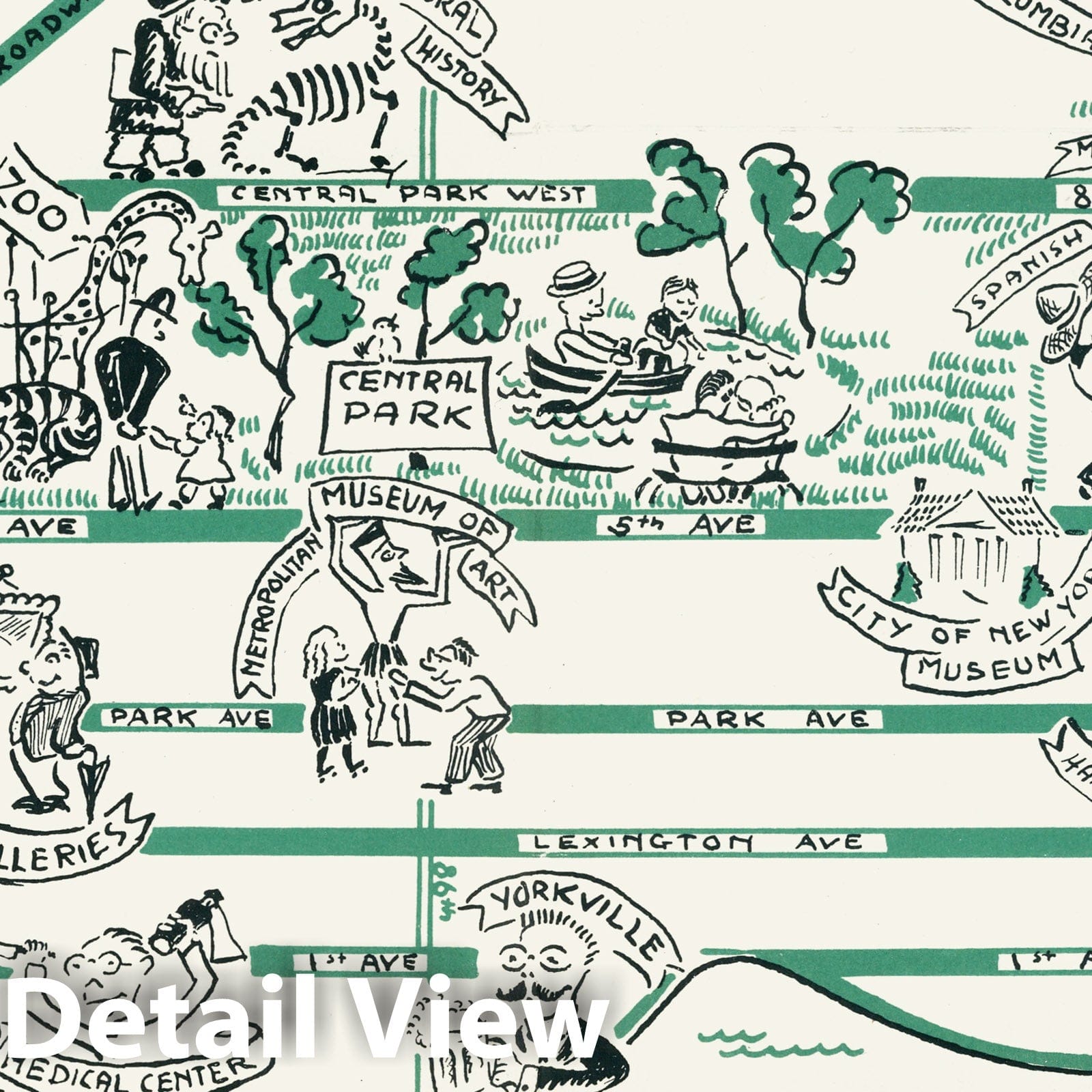 New York City - Pictorial Map, 1938 - Historical Map Print