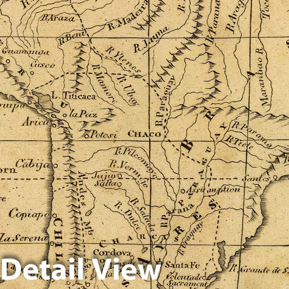 South America, 1819 - Historical Map Print