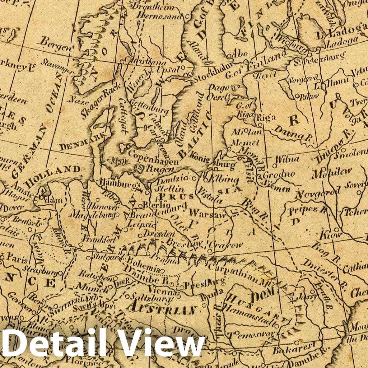 Europe, 1819 - Historical Map Print