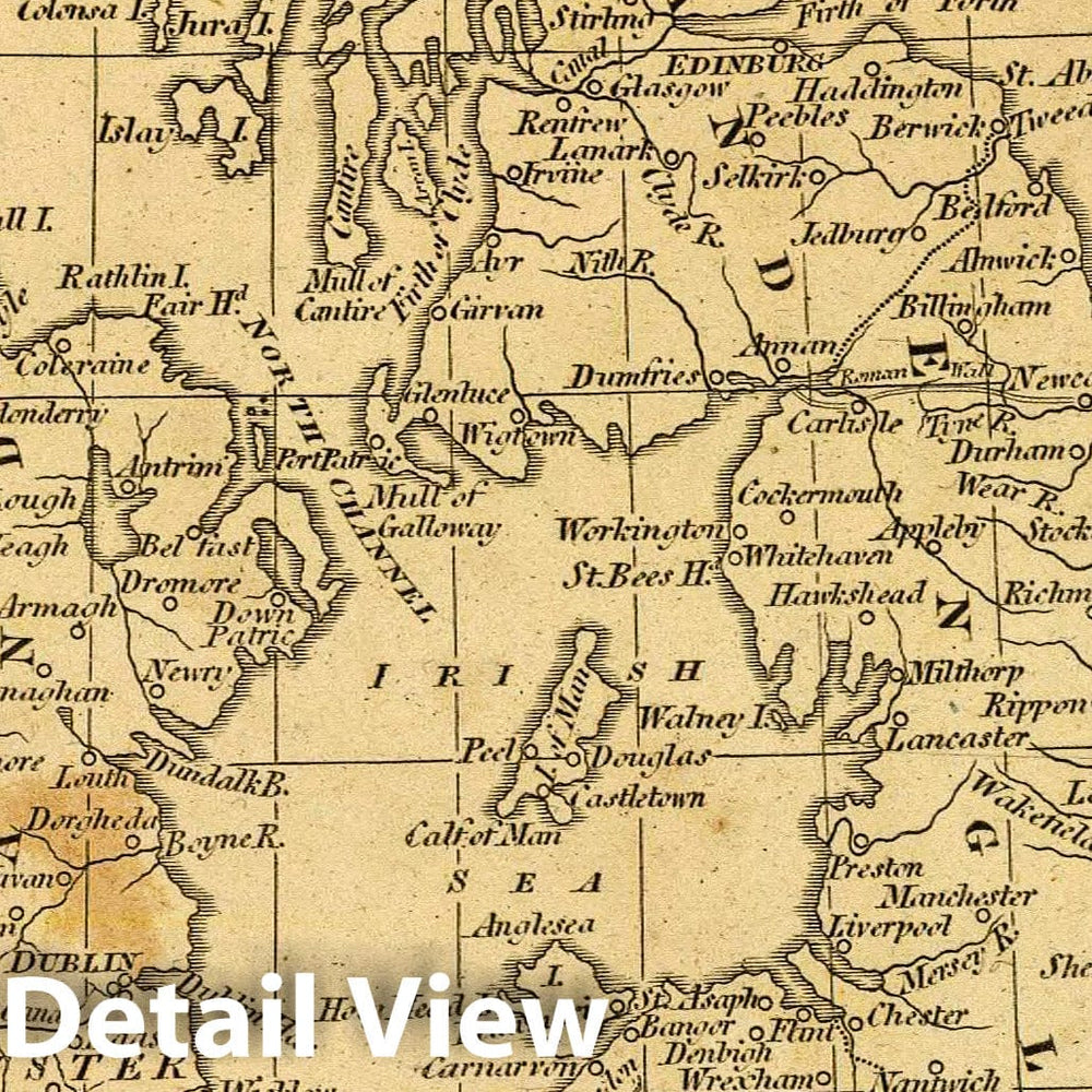 Historic Map : British Isles. (with) Shetland Isles. Withington sculp. (Published by Lincoln & Edmands, 1819), 1819 Atlas - Vintage Wall Art