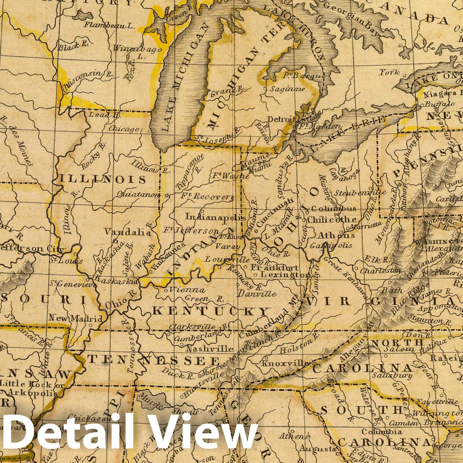 United States, 1832 - Historical Map Print