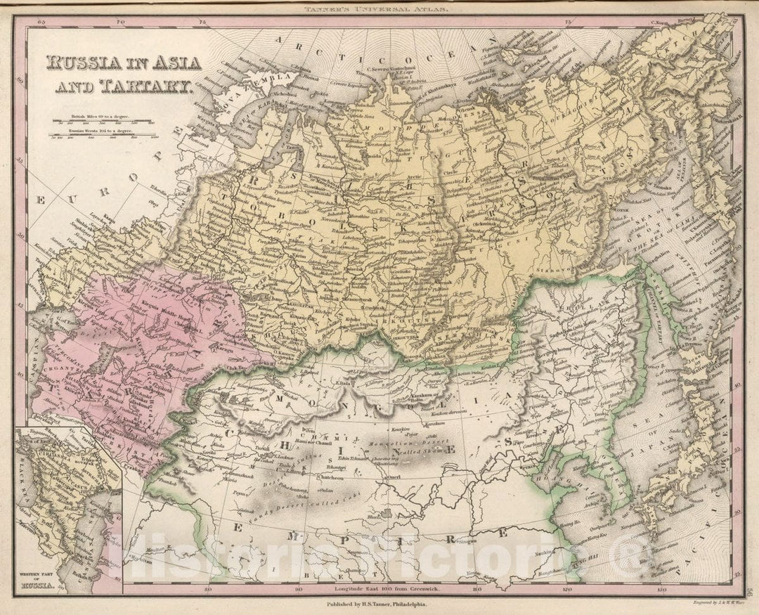 Historic Map : Russia in Asia and Tartary, 1836 Atlas v2