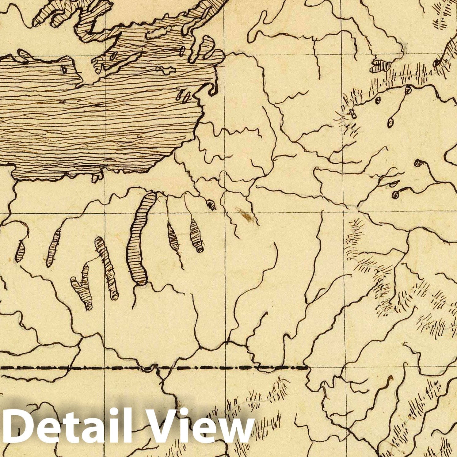 New York - School Map, 1850 - Historical Map Print