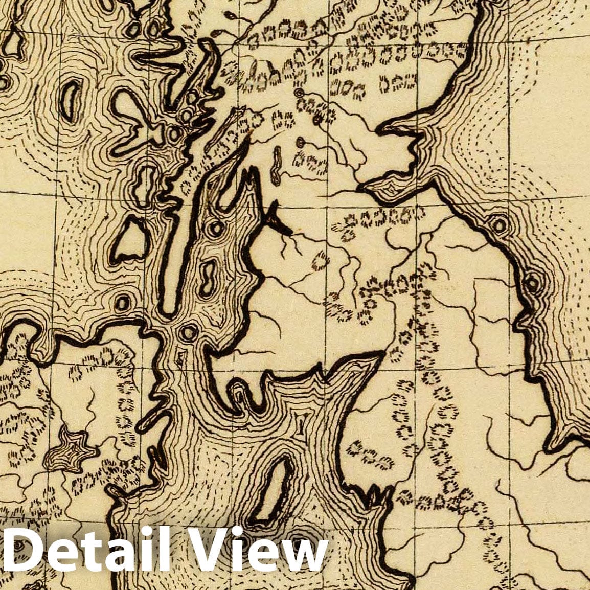 British Islands, 1850 - Historical Topographic Map Print