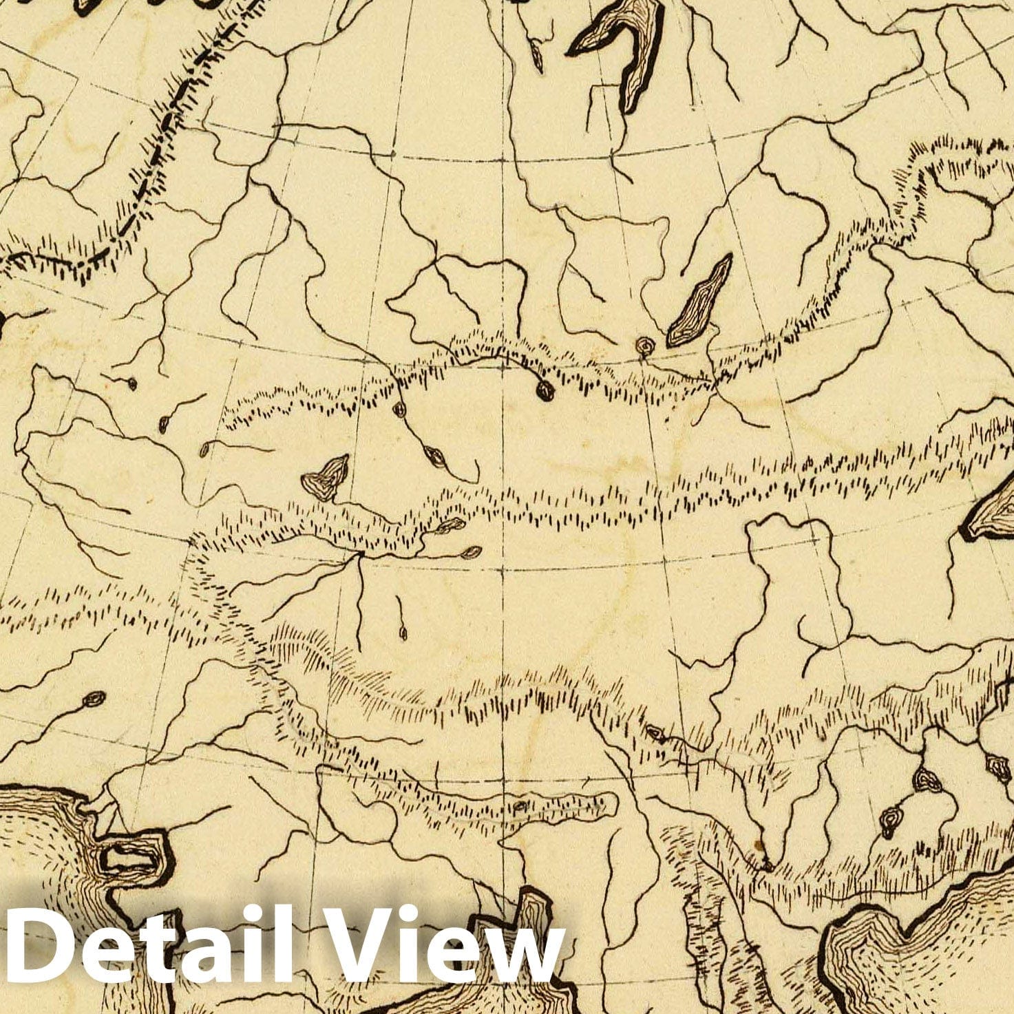 Asia - School Map, 1850 - Historical Map Print