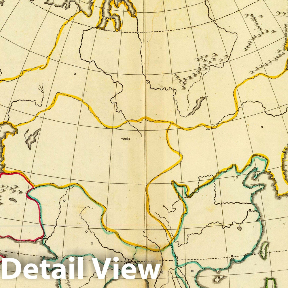 Historic Map : A Plain map of Asia, According to The Method of The Abbe Gaultier. by Mr. Wauthier, his Pupil, 1797, 1797 Atlas - Vintage Wall Art