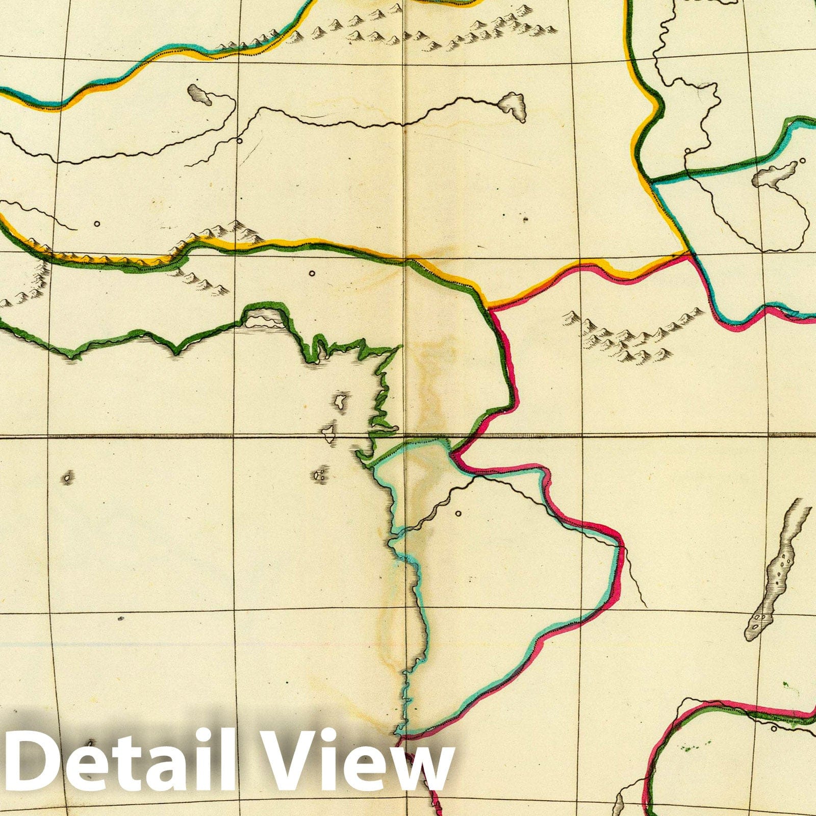 Africa - River Map, 1802 - Historical Map Print