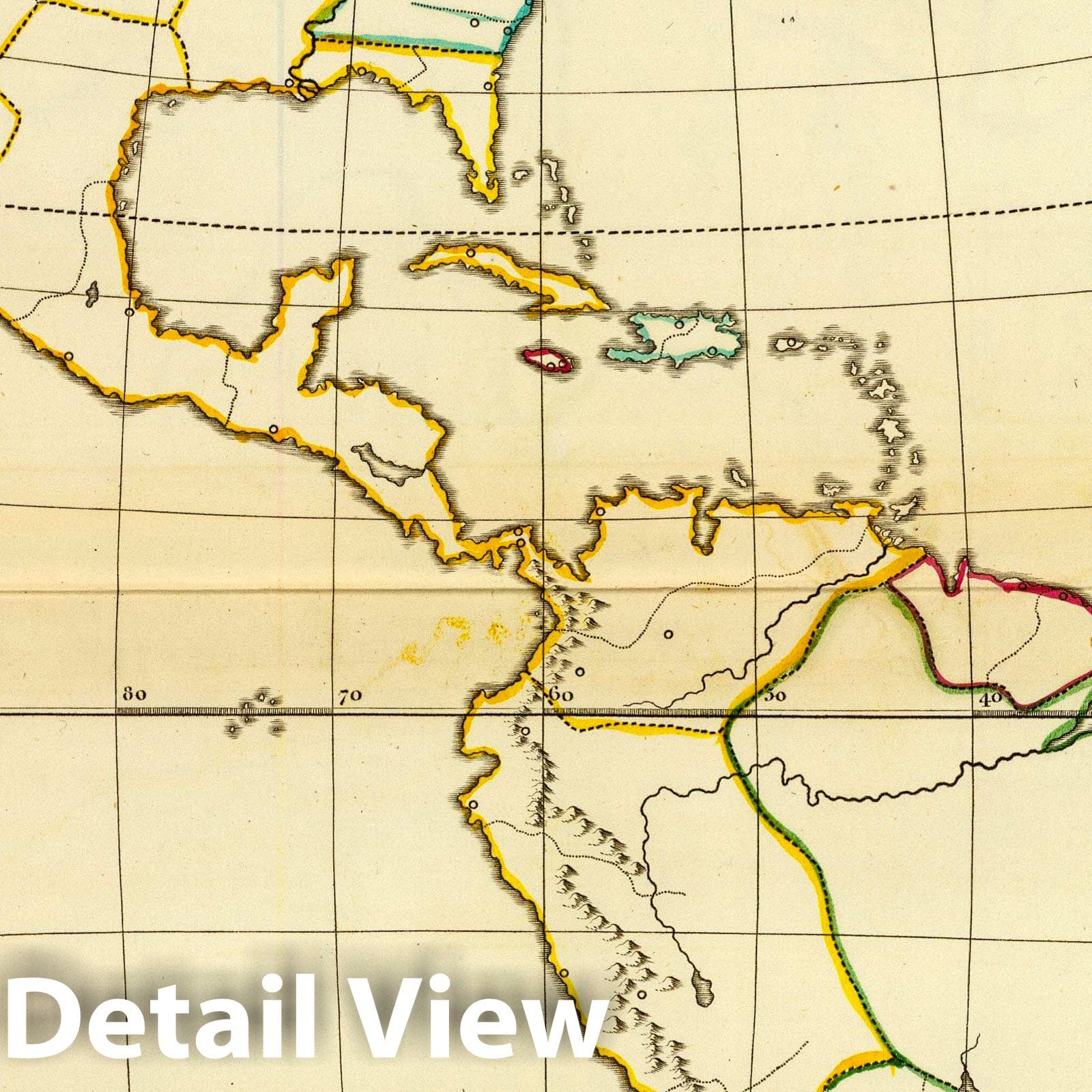 America - River Map, 1797 - Historical Map Print