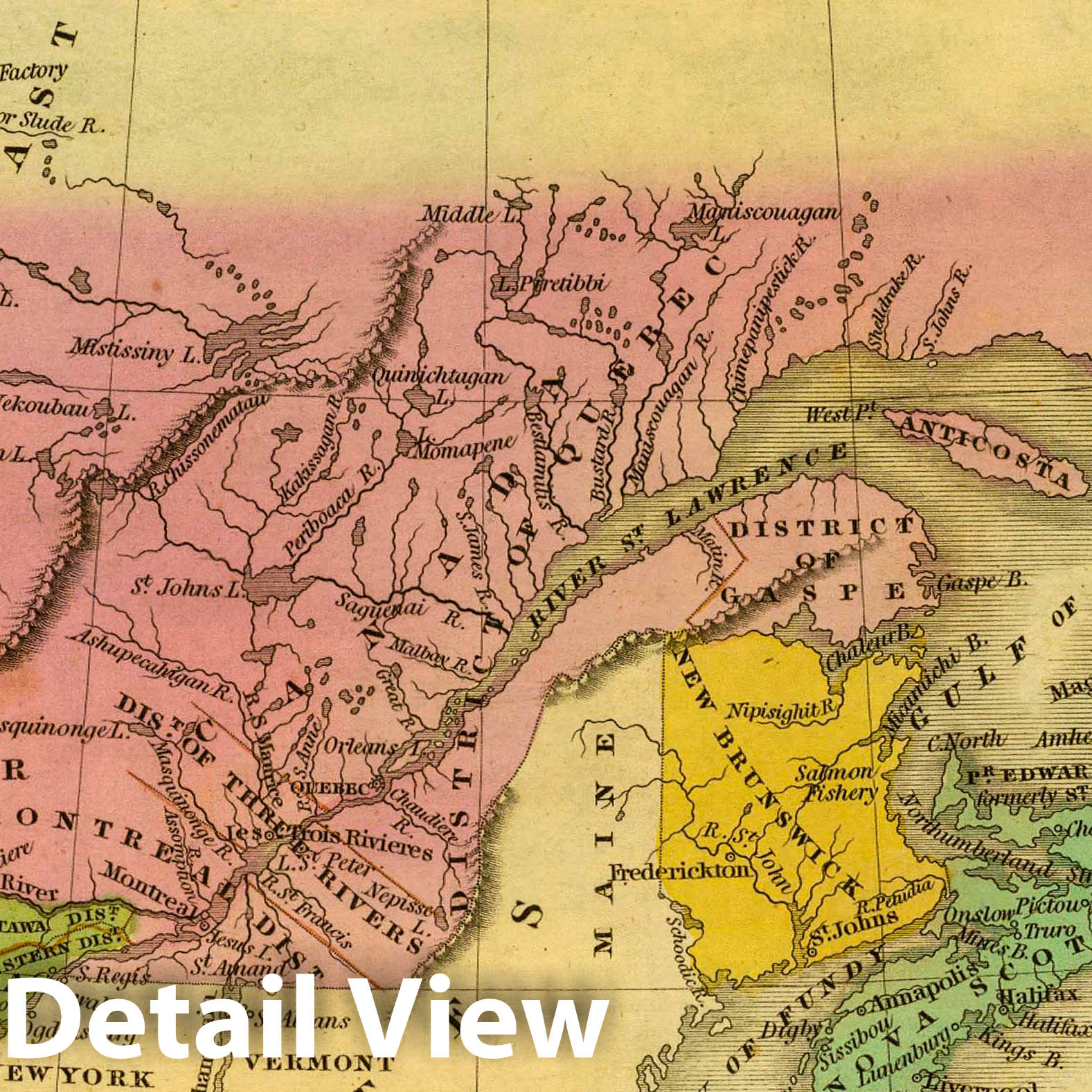 British America (Canada) 1830 - Historical Map Print