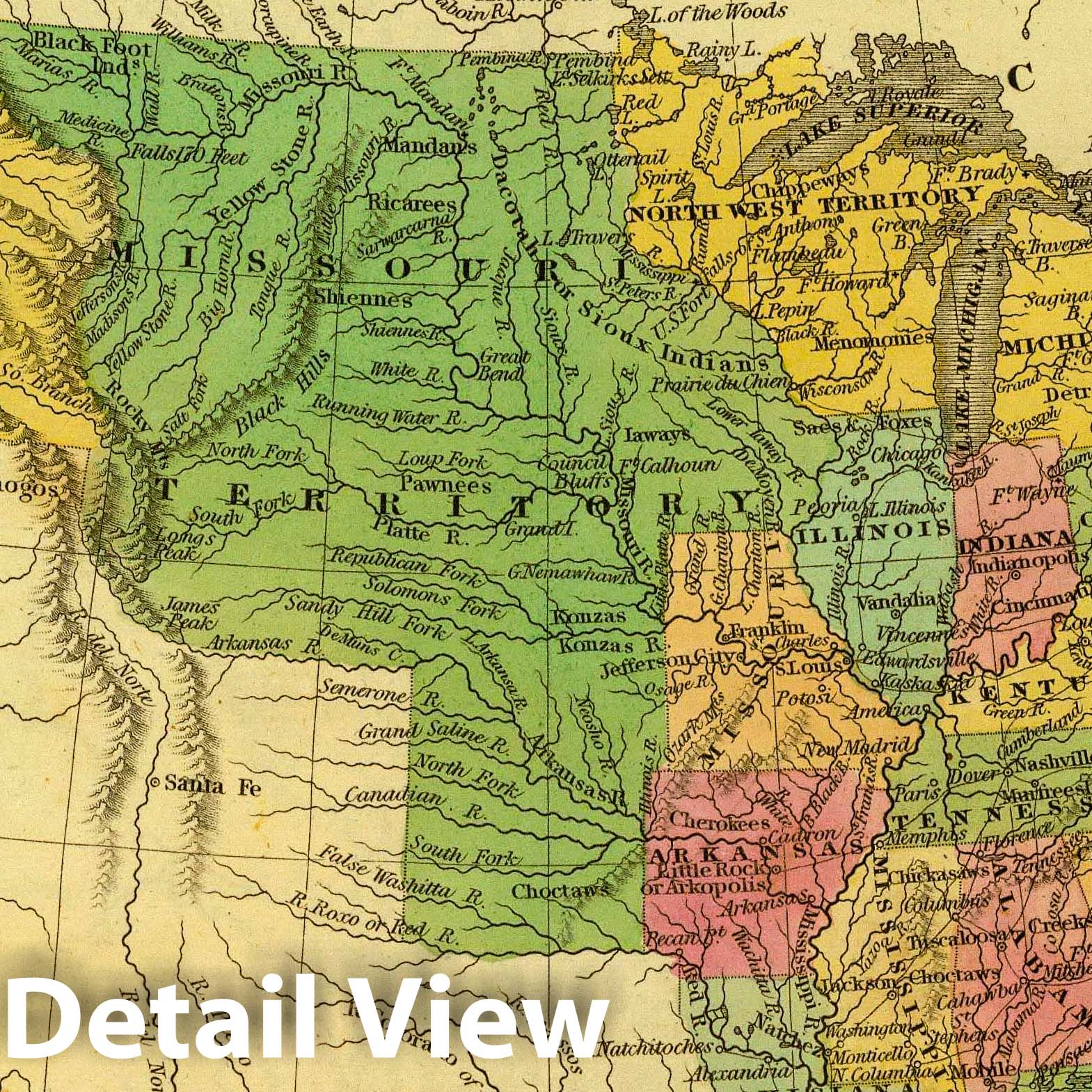 United States, 1830 - Historical Map Print from Grigg's American School Atlas