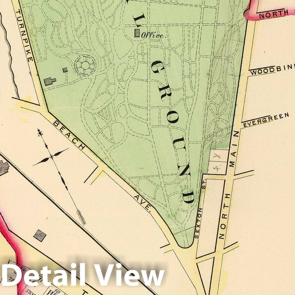 Historic Map : Part of Ward 1, (City of Providence). Vol. 1, Plate D, 1875 City Atlas - Vintage Wall Art