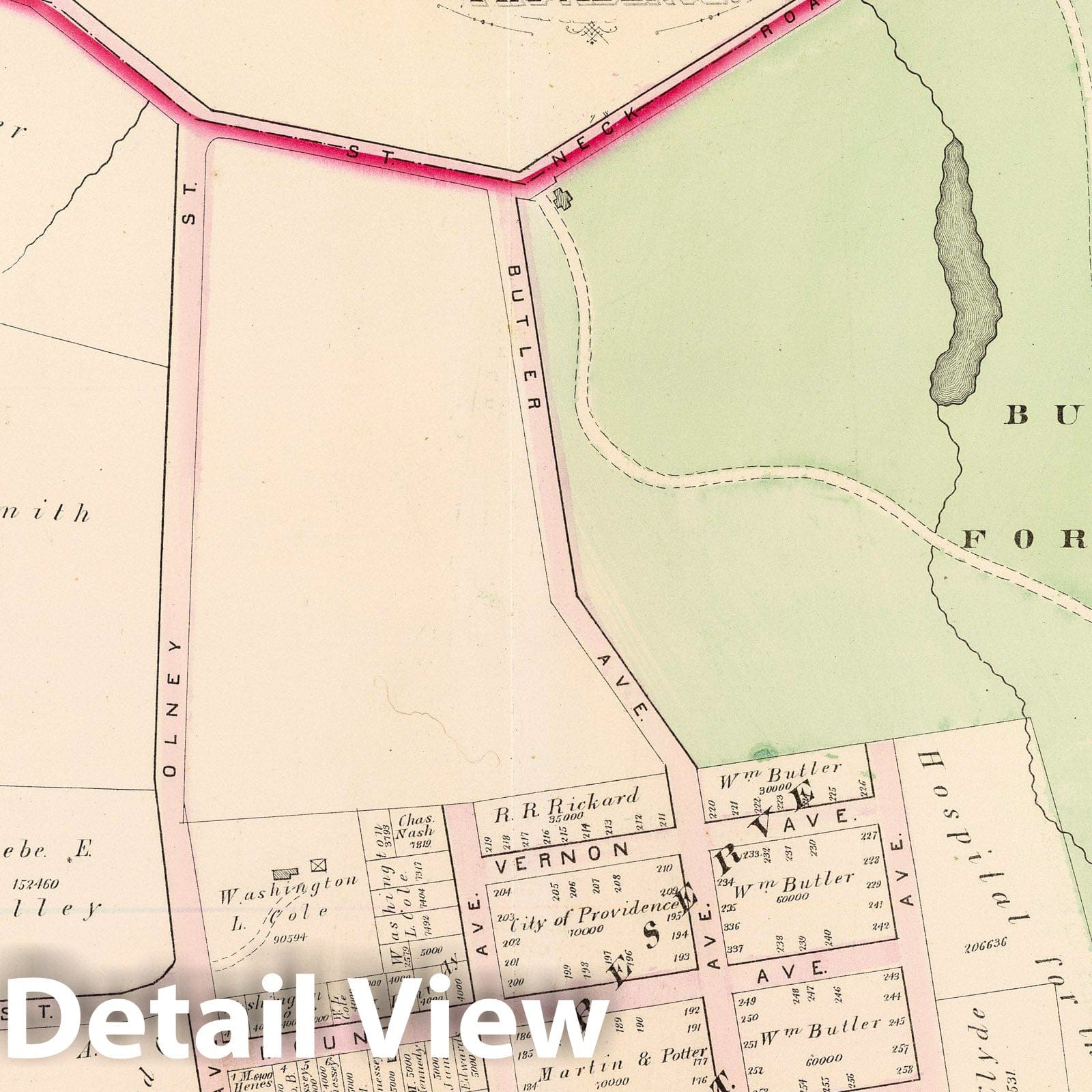Providence, Ward 1, Rhode Island - 1875 Historical City Plan Map
