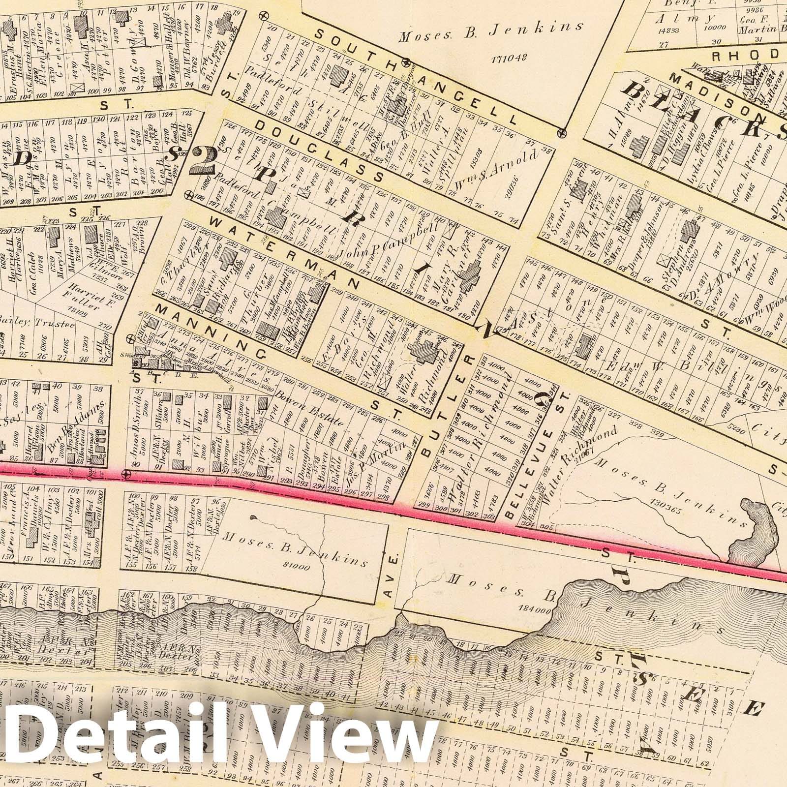 Providence, Rhode Island - Wards 2 and 3, 1875 - Historical City Atlas Map