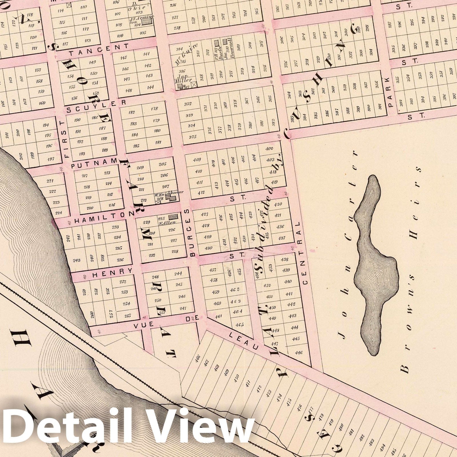 East Providence, Rhode Island - Plate W, 1875 - Historical City Atlas Map
