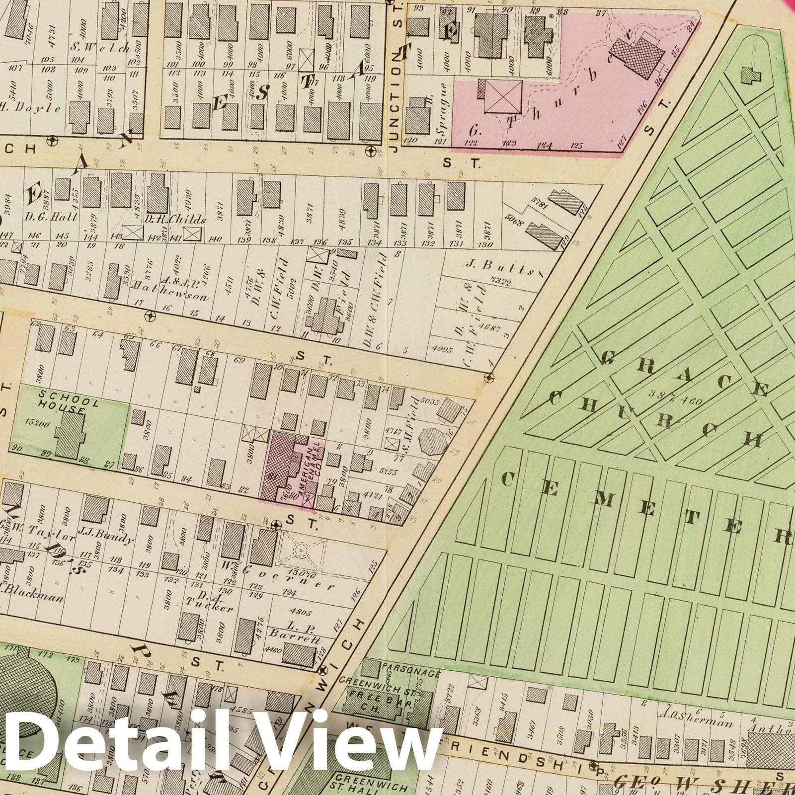 Providence, Ward 9, Rhode Island - 1875 City Atlas Map Print