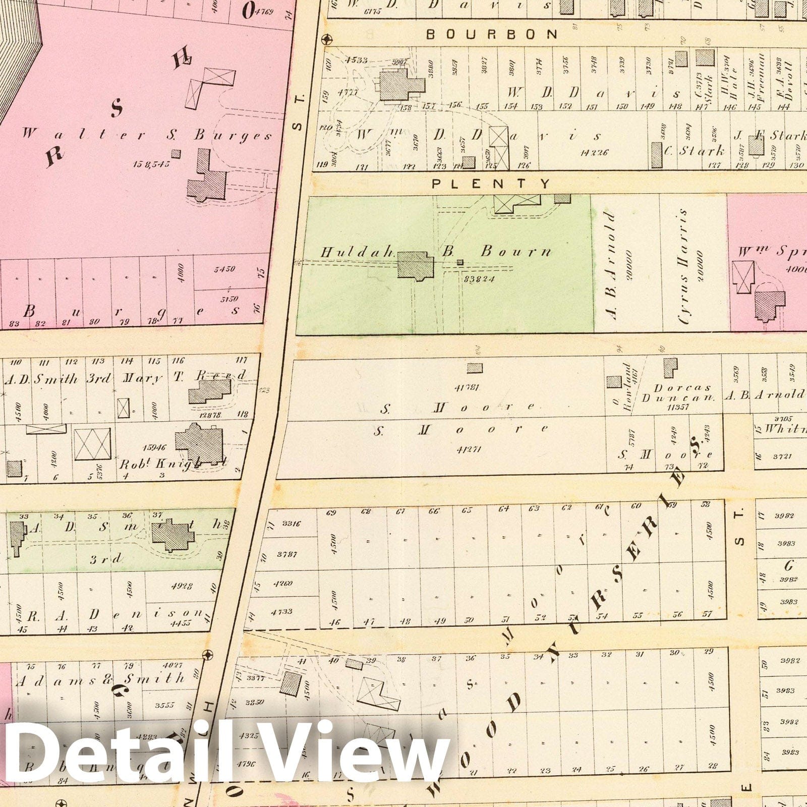Providence, Ward 9, Rhode Island - 1875 City Atlas Map Print