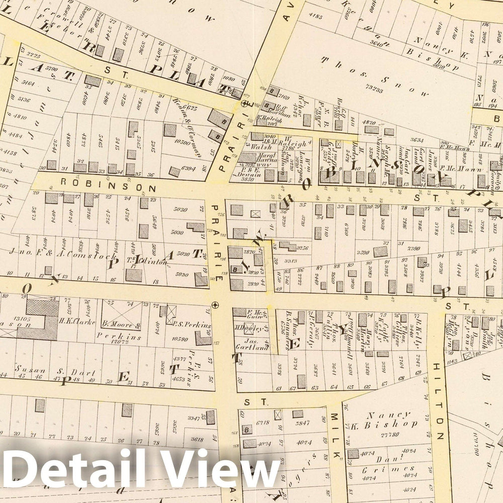 Historic Map : Part of Ward 9, City of Providence. Vol. 2, Plate Q, 1875 City Atlas - Vintage Wall Art