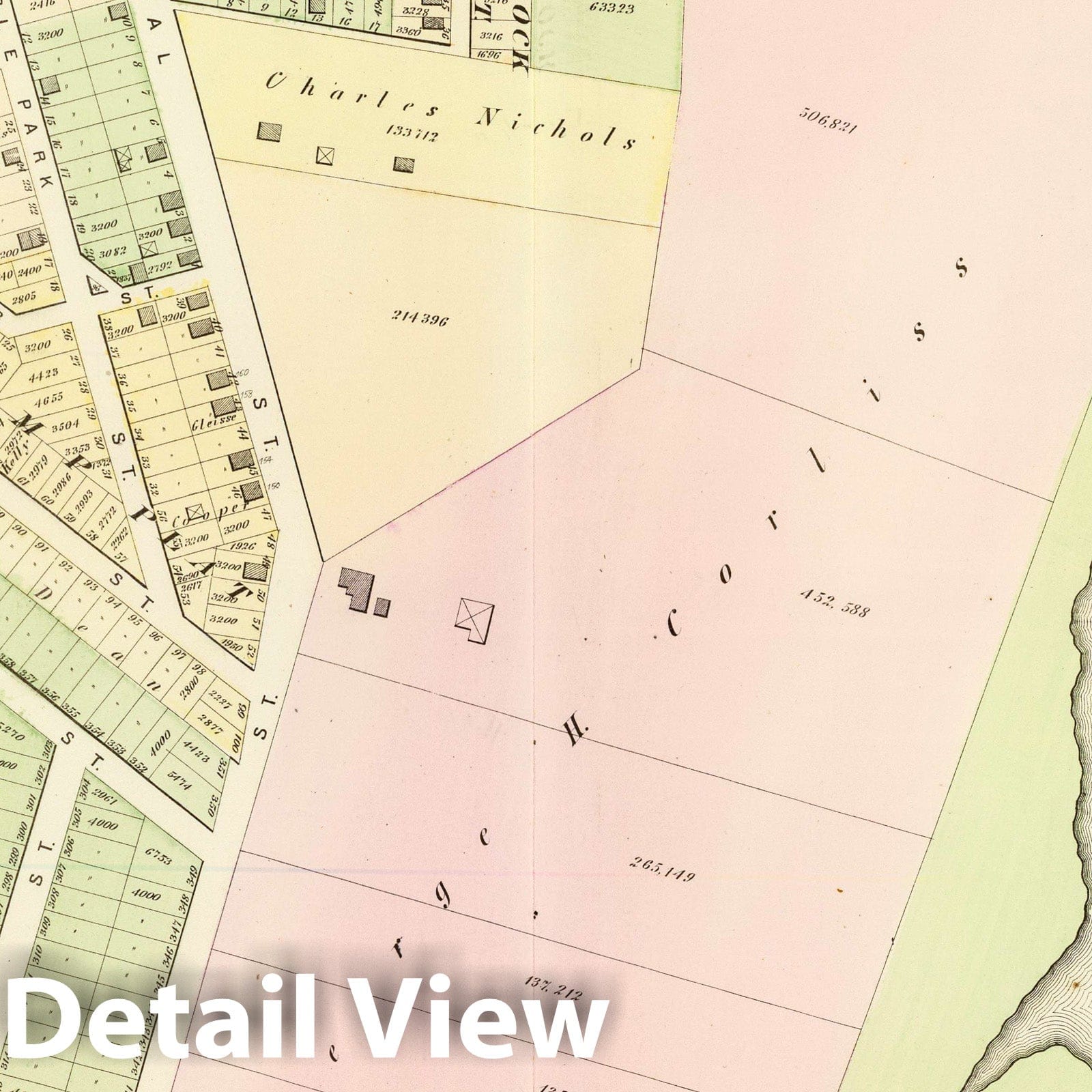 Providence, Rhode Island - Ward 10 - Plate M, 1875 - Historical Map Print