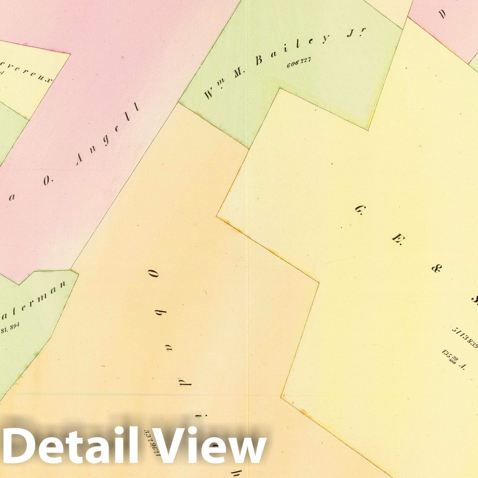 Historic Map : Part of Ward 10, City of Providence. Vol. 3, Plate V, 1875 City Atlas - Vintage Wall Art