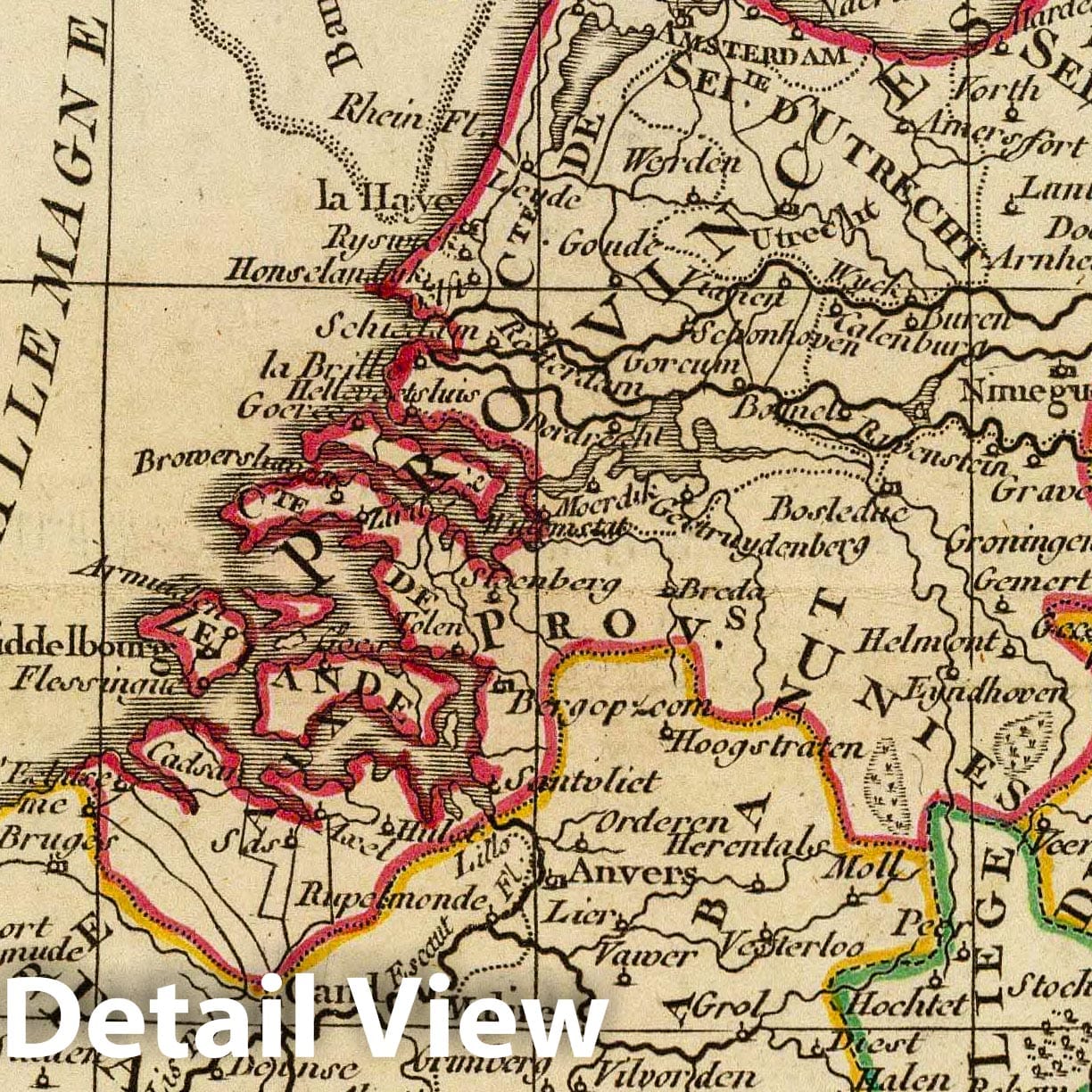 Netherlands and Belgium, 1800 - Historical Map Print