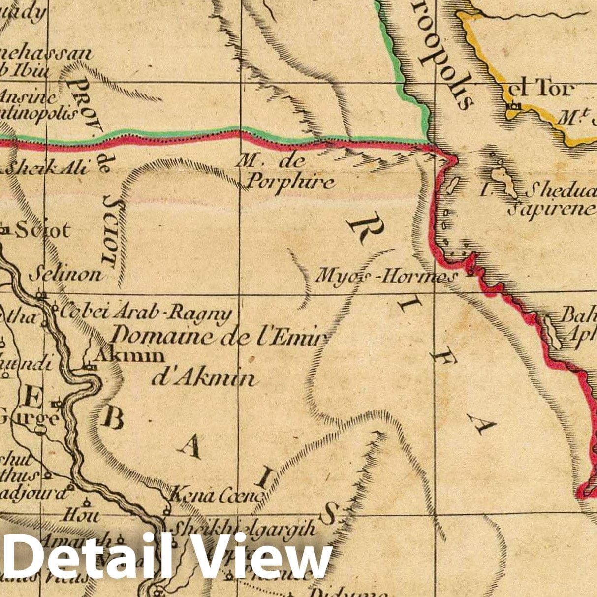 Ancient and Modern Egypt, 1800 - Historical Map Print