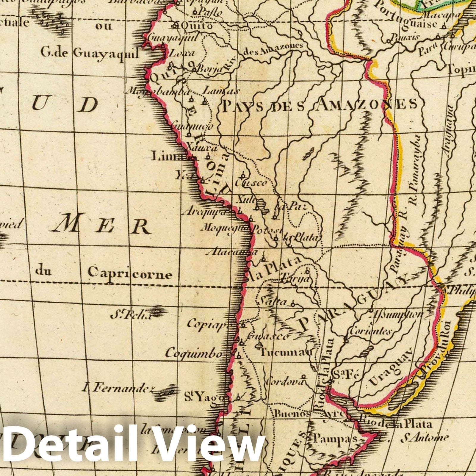 South America, 1800 - Historical Map Print