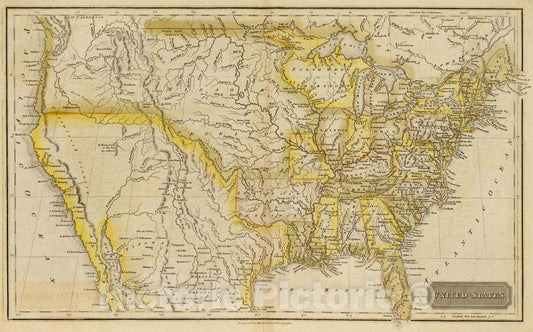 Historic Map : 1828 School Atlas - United States. Engraved for Morse's School geography. (Published by Richardson & Lord. Sold also by Collins & Hannay, New-York, 1828)