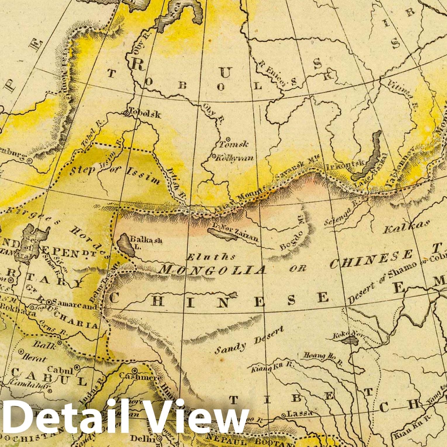 Asia, 1828 - Historical Map Print