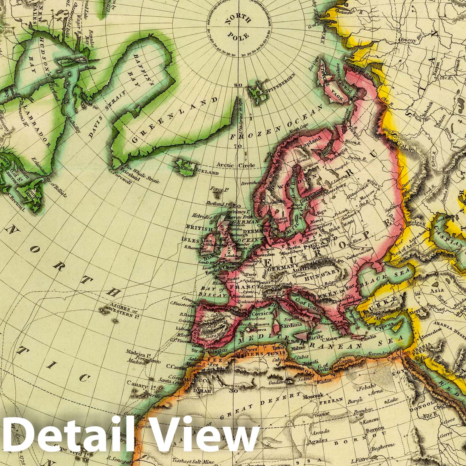 Northern Hemisphere - Celestial Map, 1816 - Historical Map Print