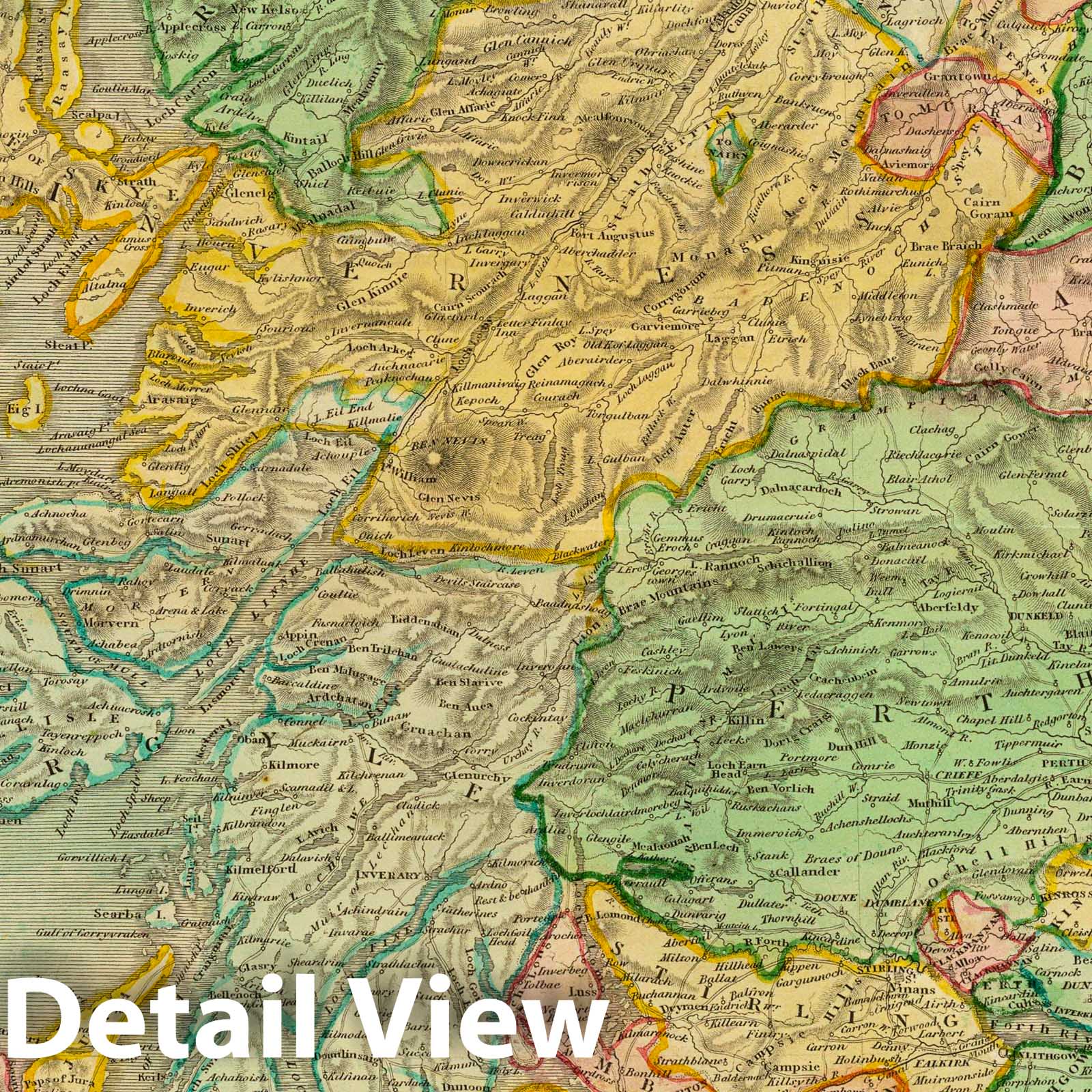 Scotland Map 1815 - Hand-Colored Engraved Print from Thomson's Atlas