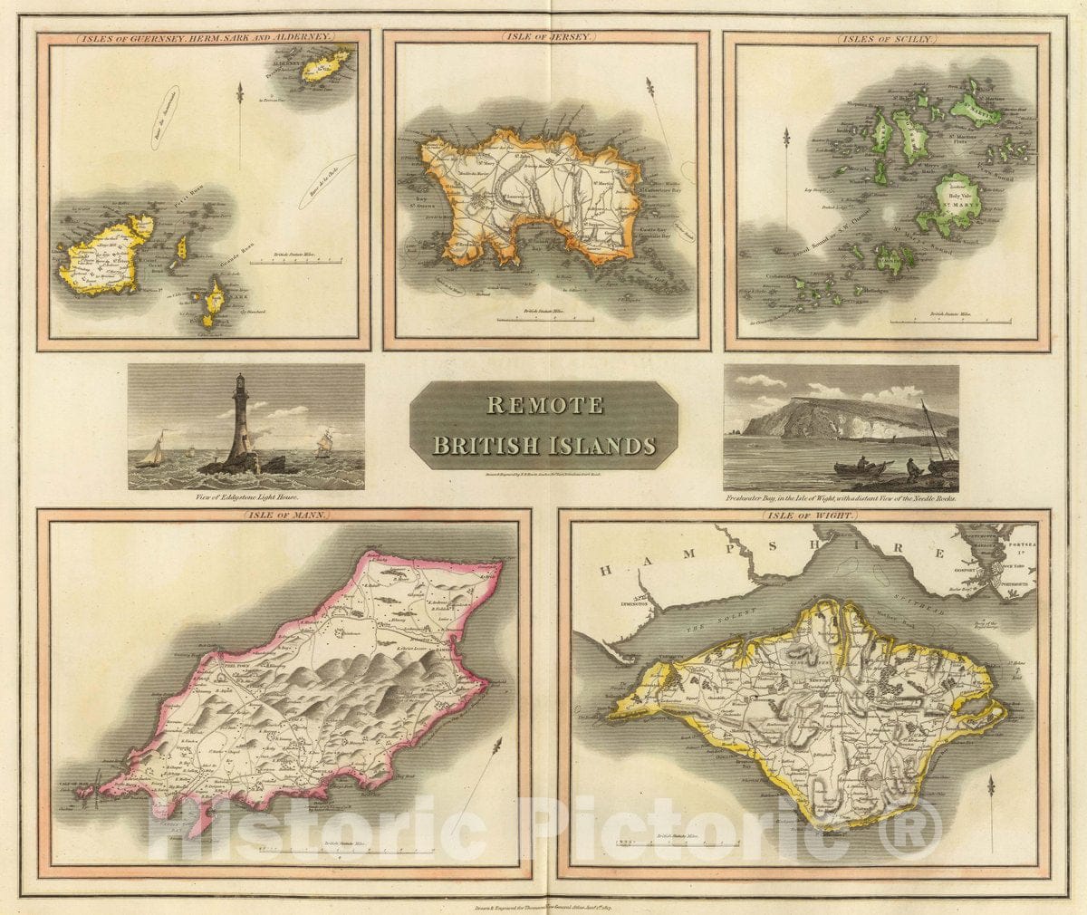 Historic Map : Remote British Islands. Drawn & Engraved by N.R. Hewitt, Grafton Strt, East Tottenham Court Road, 1817 Atlas - Vintage Wall Art