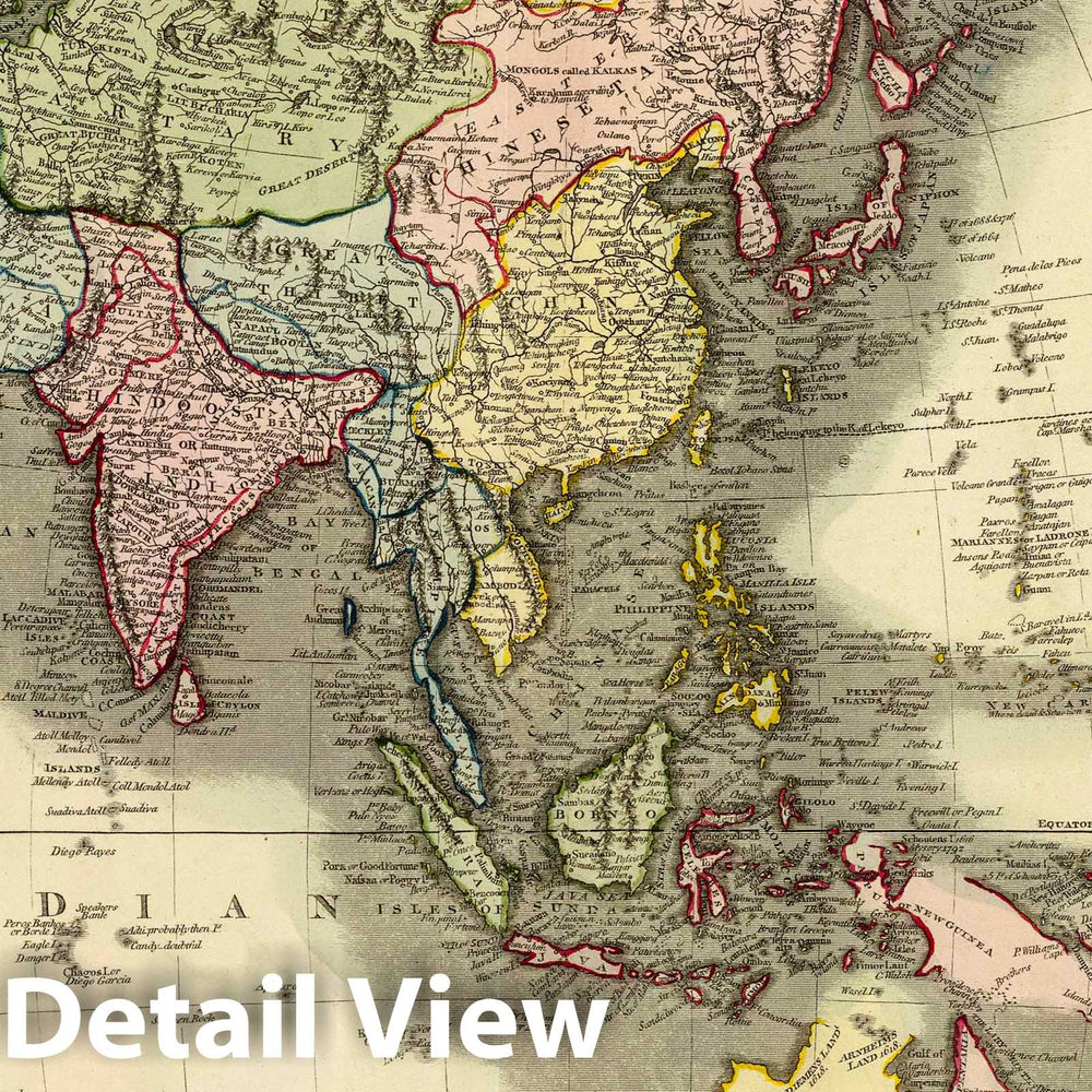Historic Map : Asia. J. & G. Menzies Sculpt. (Drawn & Engraved for Thomson's New General Atlas, 1817), 1817 Atlas - Vintage Wall Art