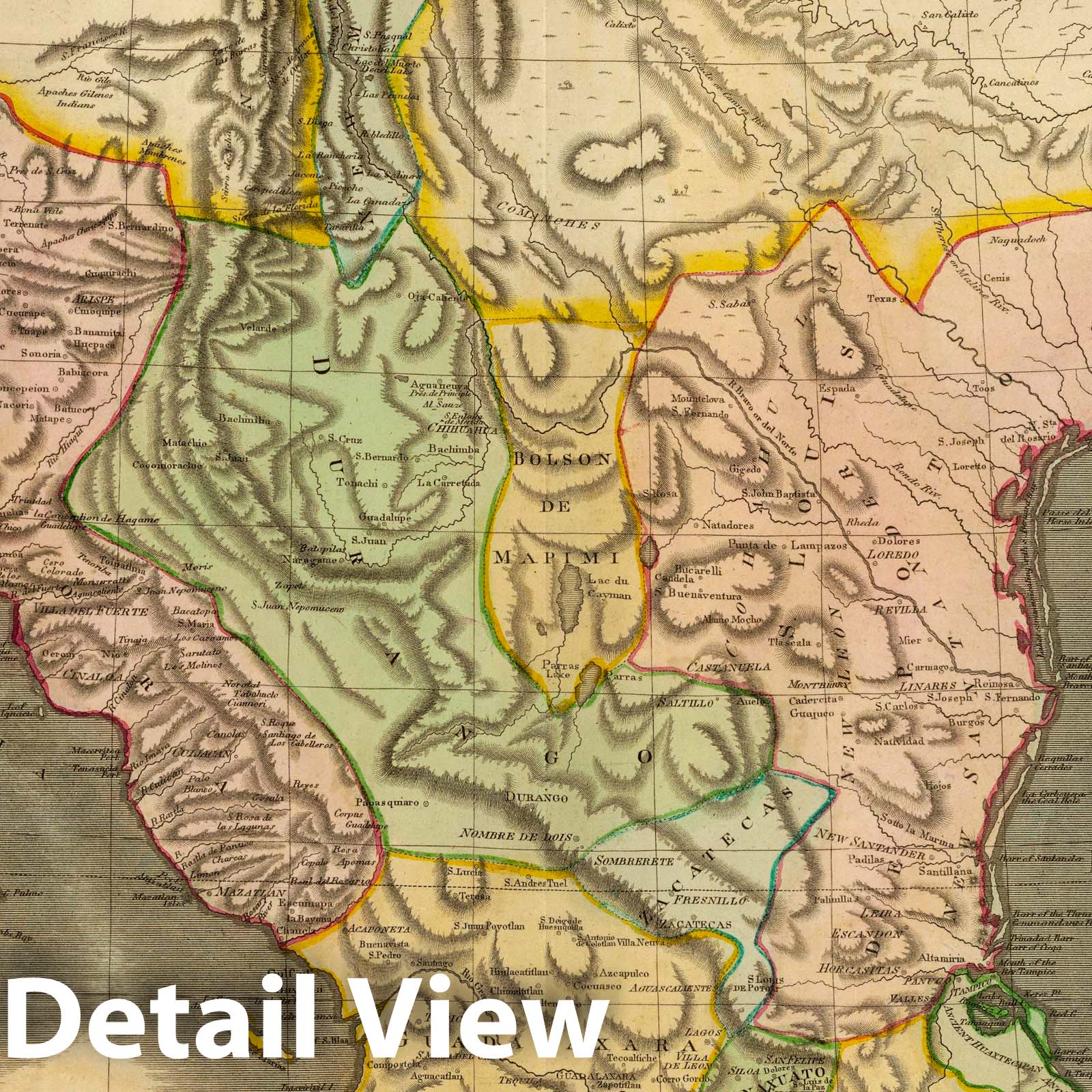Spanish North America - Boundary Map, 1814 - Thomson's Atlas