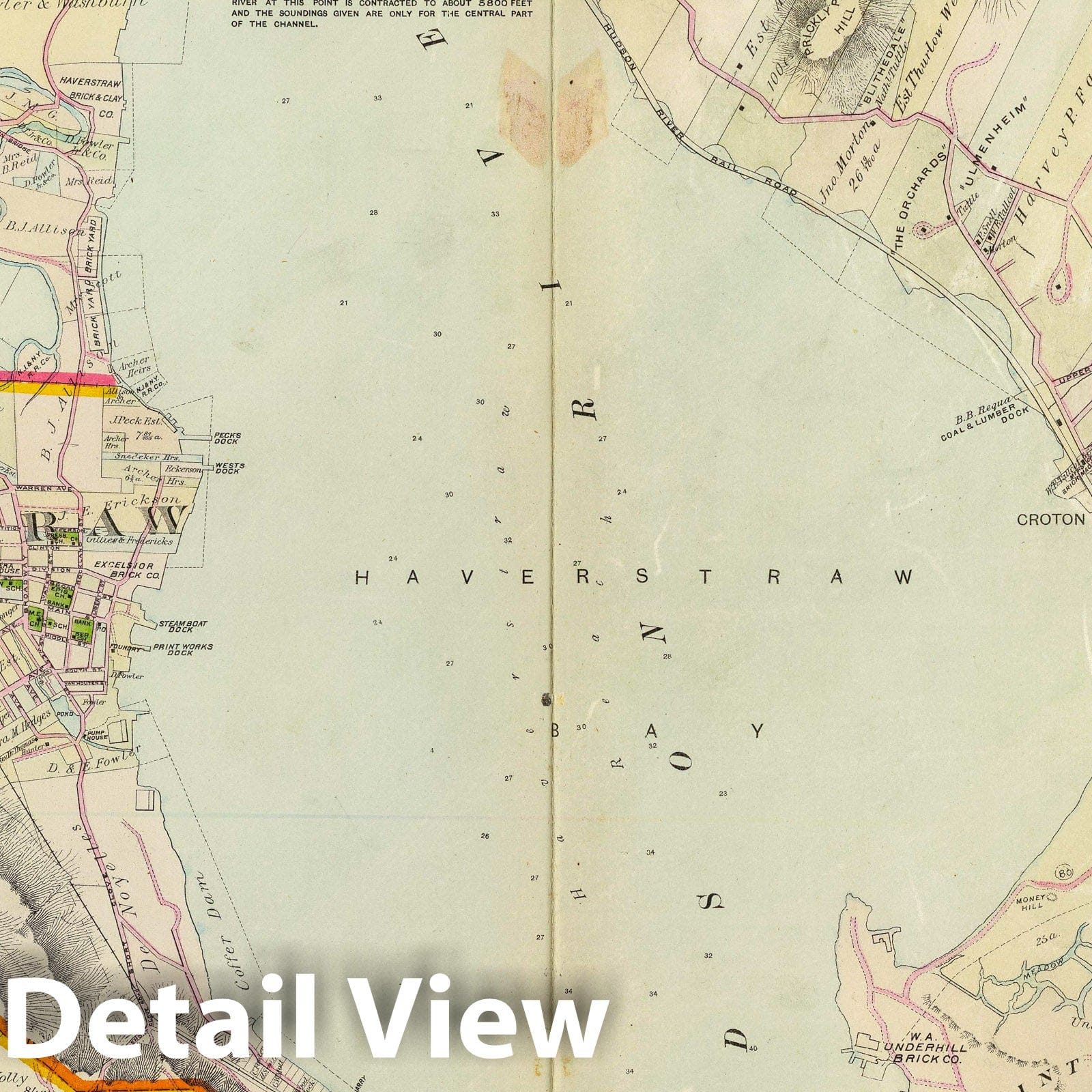 Rockland County, Westchester County, New York - Section 9, 1891 Historical Map Print