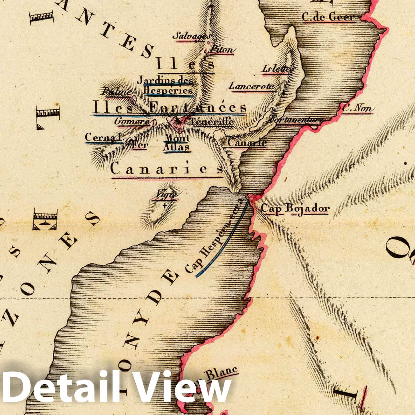 Conjectural Map of Atlantis - Geologic Map, 1827 - Historical Map Print