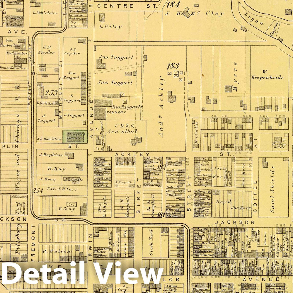 Historic Map : Second Ward, Allegheny City. (1872), 1872 City Atlas - Vintage Wall Art