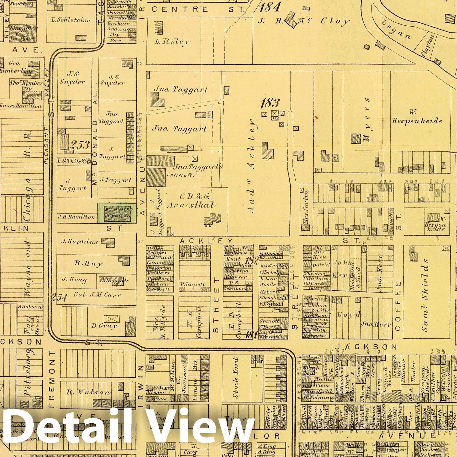 Second Ward, Allegheny, Pittsburgh, Pennsylvania - Railroad Map, 1872