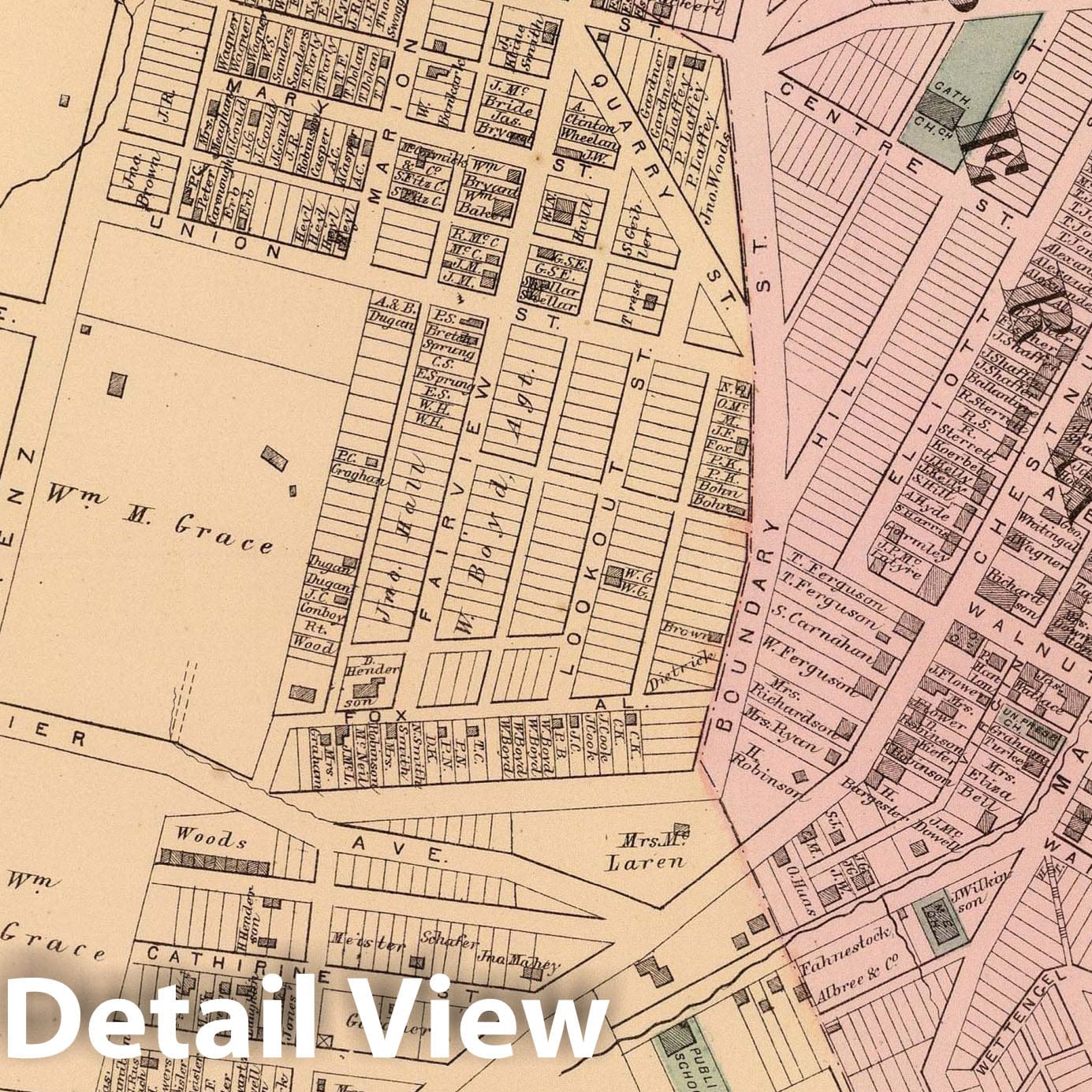 Temperanceville, Chartiers, Pennsylvania - Railroad Map, 1872