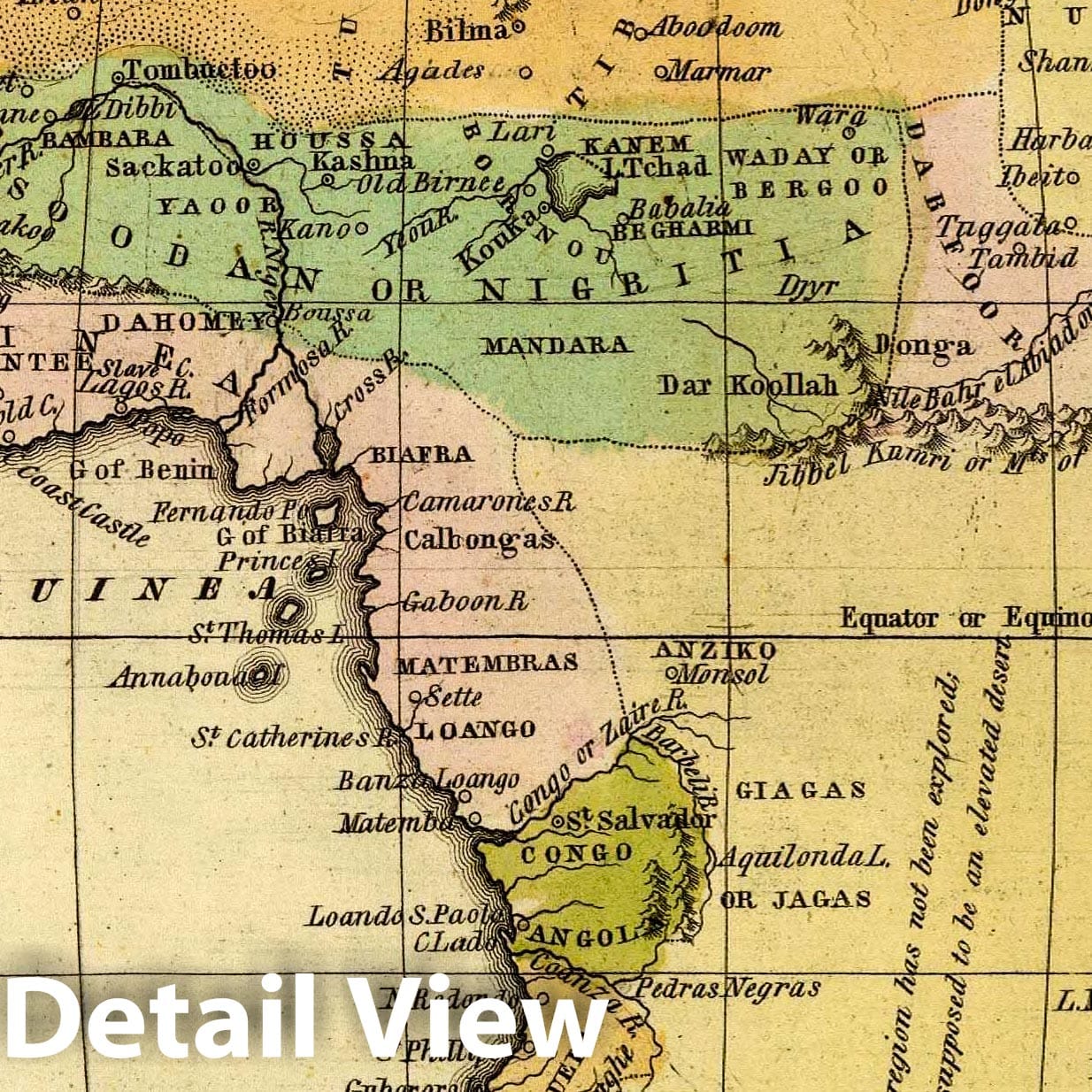 Africa, 1830 - Historical Map Print