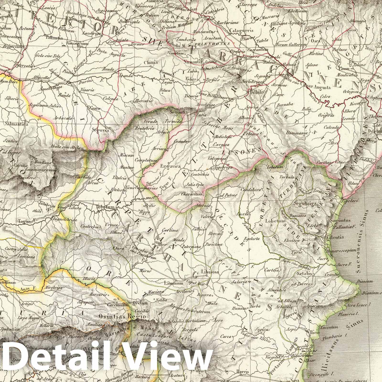 Iberia, Ancient Spain, 1831 - Historical Map Print