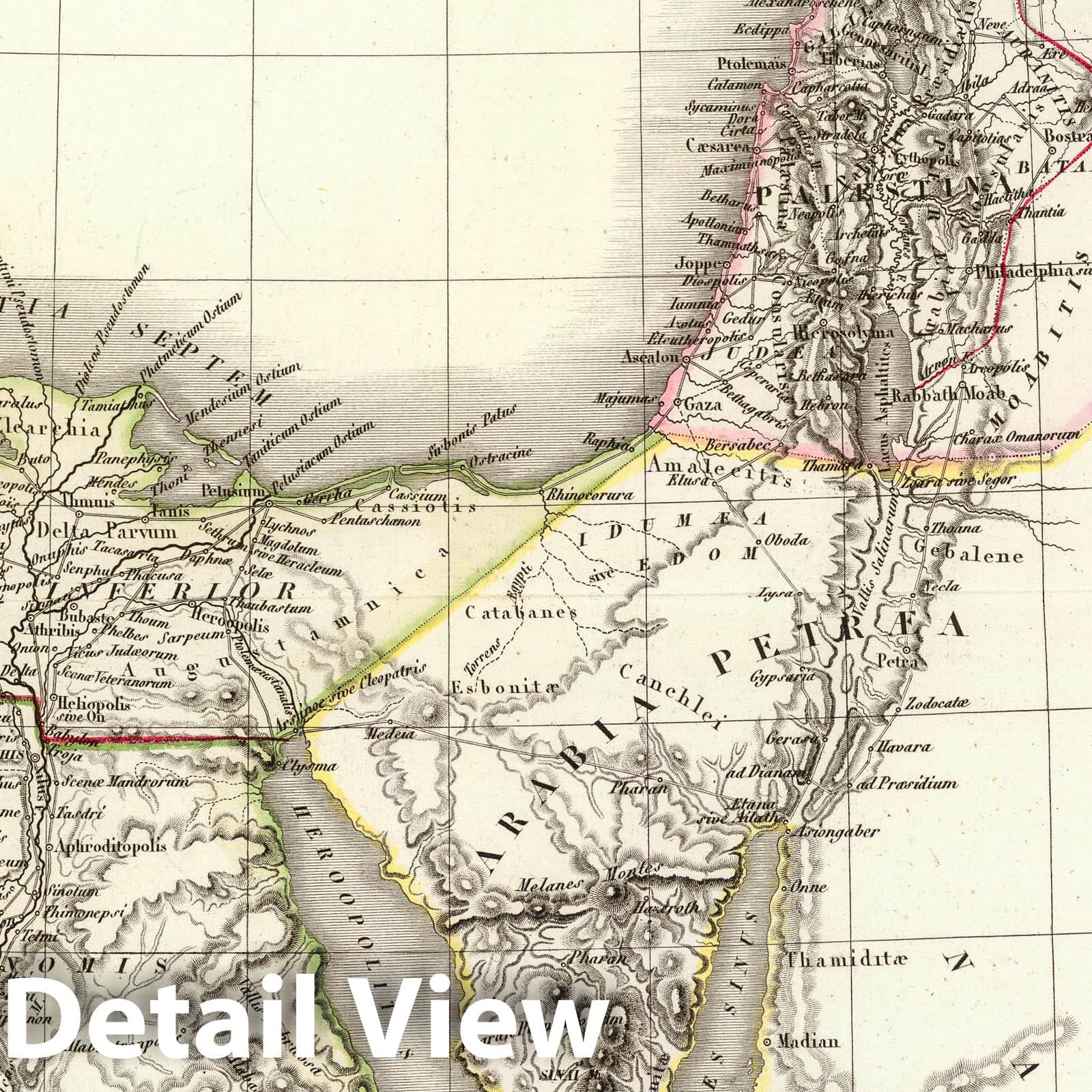 Ancient Syria and Egypt, 1833 - Historical Map Print