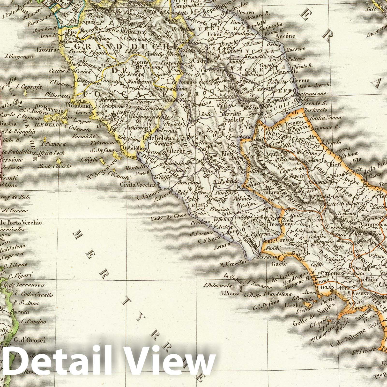 Italy, Sardinia, Illyria and Piedmont, 1831 - Historical Map Print