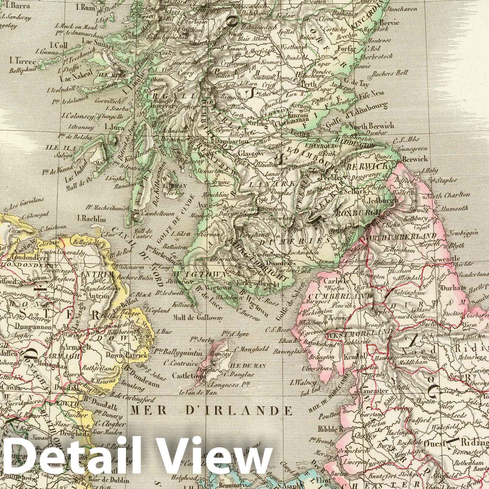 England, Scotland, and Ireland 1829 - Historical Map Print
