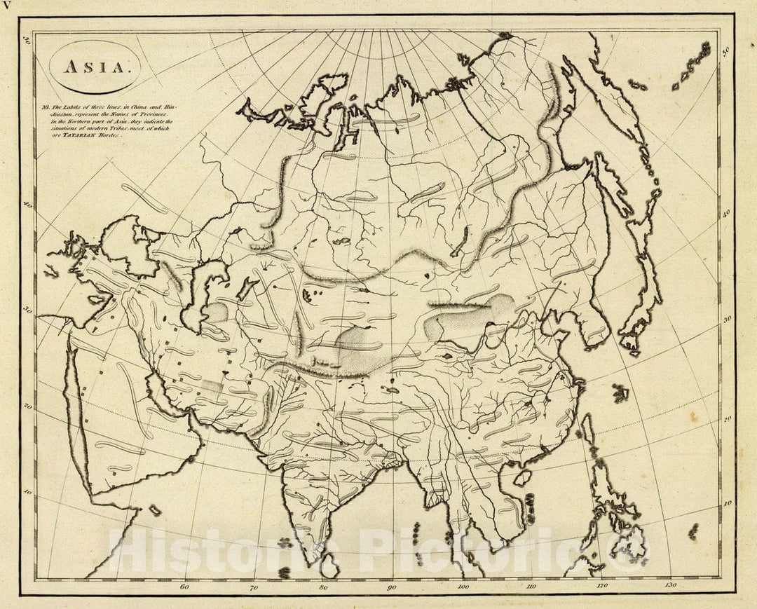 Historic Map : Asia. (1804), 1804 Atlas - Vintage Wall Art