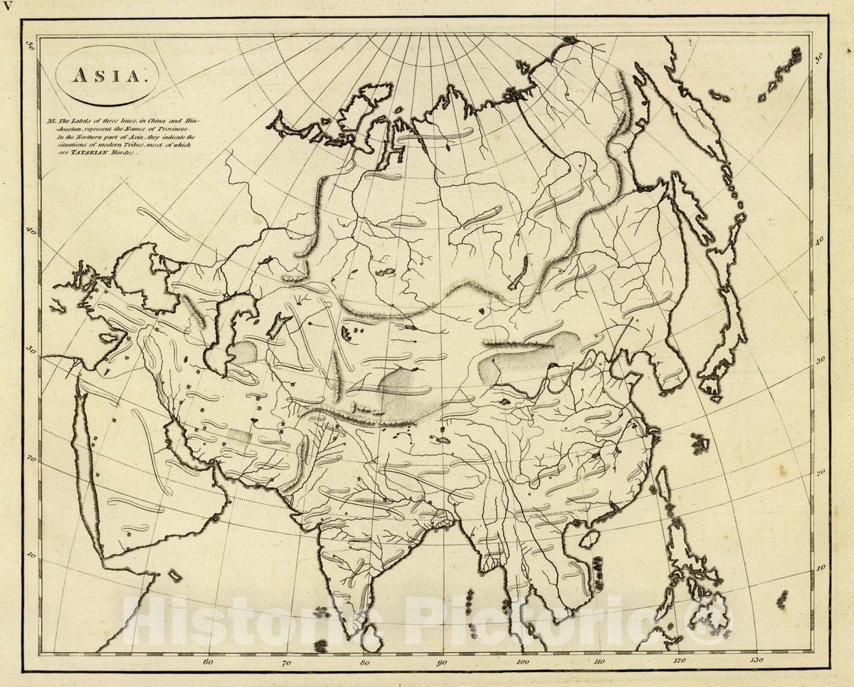Historic Map : Asia. (1804), 1804 Atlas - Vintage Wall Art