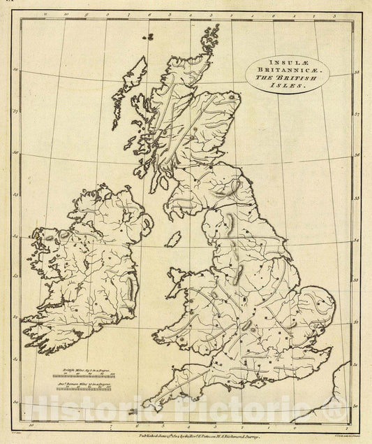Historic Map : Insulae Britannicae. The British Isles. E.P. delint. S.I. Neele sculp, 352 Strand, 1804 Atlas - Vintage Wall Art